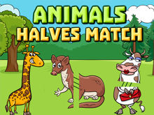 Animals Halves Match