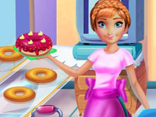 Annie Cooking Donuts