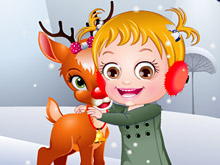 Baby Hazel Reindeer Surprise