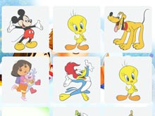 Cartoon Characters Memory