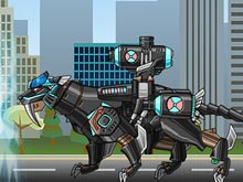Dino Robot - Smilodon Black Plus