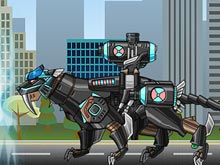 Dino Robot - Smilodon Black Plus
