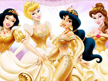 Disney Princess in Gold Dress