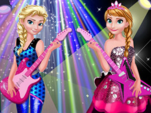 Elsa And Anna In Rock N Royals