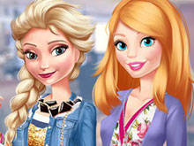 Elsa And Barbie Blind Date