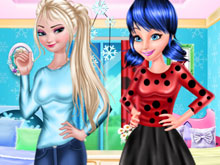 Elsa And Ladybug In College