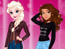 Elsa And Moana Biker Boots