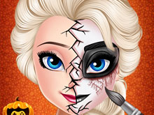 Elsa Halloween Face Makeup