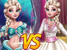 Elsa Mermaid Vs Princess