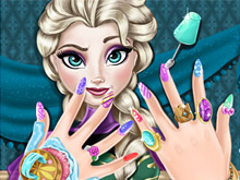 Frozen Elsa Nails Spa
