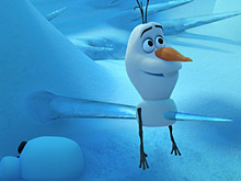 Frozen Olaf and Ice