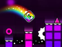 Geometry Neon Dash Rainbow