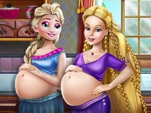 Happy Princesses Pregnant BFFs