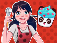 Ladybug Cooking Cupcake