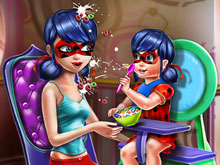 Ladybug Mommy Toddler Feed