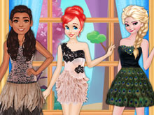 Princess Feather Style Dress