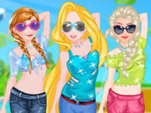 Princesses at Pool Party
