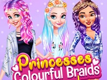 Princesses Colorful Braids And Pedicure