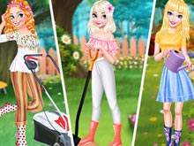 Princesses Gardening In Style