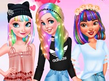 Princesses Pastel Hairstyles