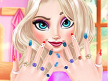 Queen Elsa Glaring Manicure