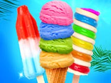 Rainbow Ice Cream And Popsicles