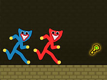 Red and Blue Stickman Huggy