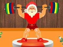 Santa Weightlifter