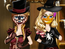 Sisters Halloween Preparations