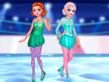 Sisters Ice Skating Glam