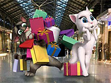 Talking Tom and Angela Shopping