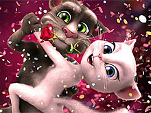 Talking Tom and Angela Valentines Day